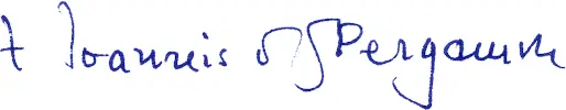 Signature of Metropolitan John Zizioulas